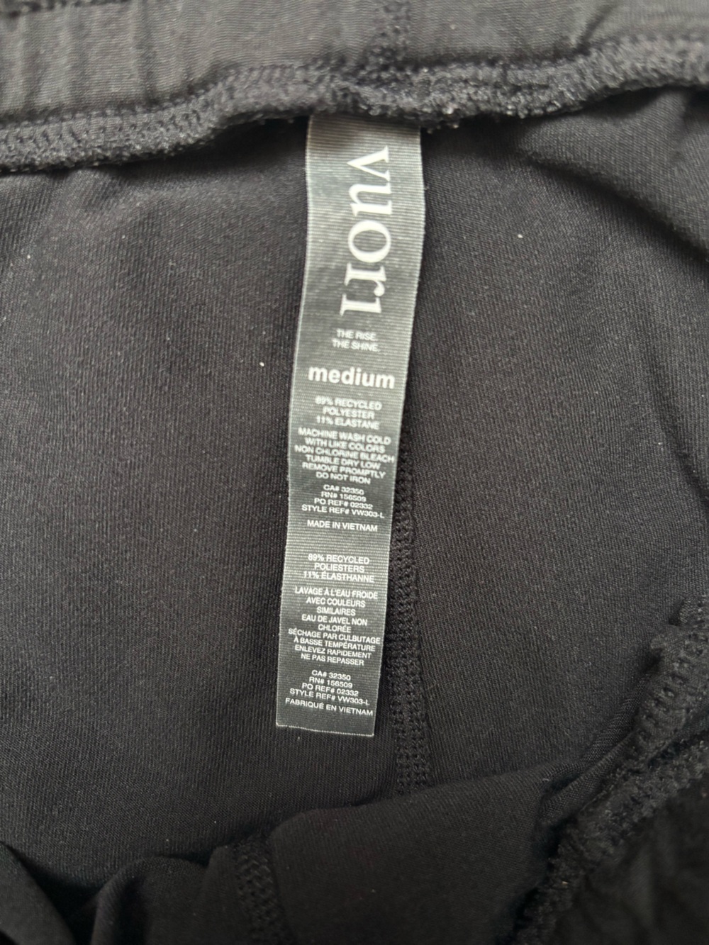Vuori Performance Jogger Black Women’s Medium Long VW303-L Drawstring - Picture 3 of 4